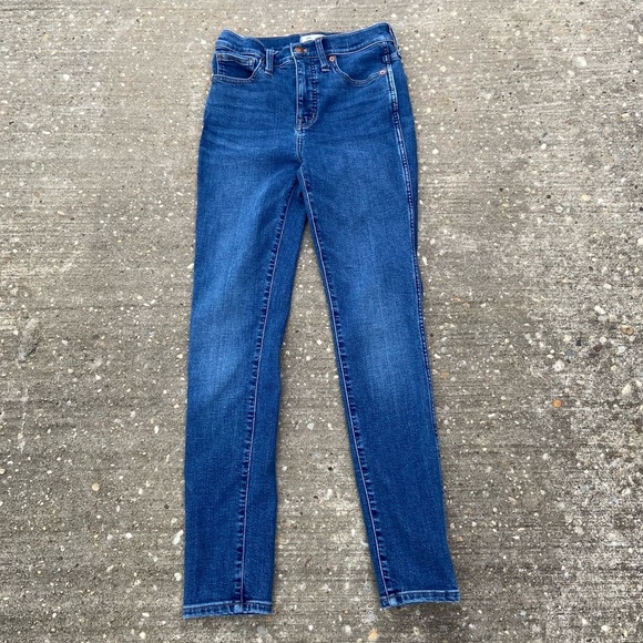 Madewell 10" High Rise Skinny Jeans Women's Size 25 Medium Wash - Picture 6 of 6